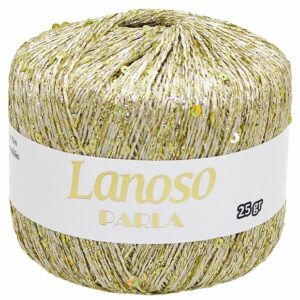 Lanoso Parla Pullu & Simli El Örgü ipi  25g - Gold2