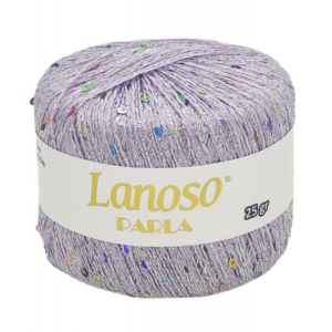 Lanoso Parla Pullu & Simli El Örgü ipi  25g - Lila