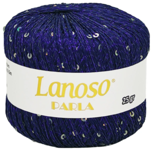 Lanoso Parla Pullu & Simli El Örgü ipi  25g - Lacivert
