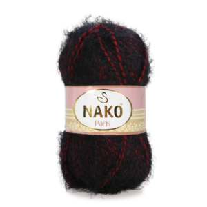 Nako Paris El Örgü İpi - Siyah/Bordo 21306
