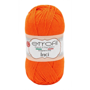 Etrofil İnci El Örgü ipi 100g - Neon Turuncu - 72044