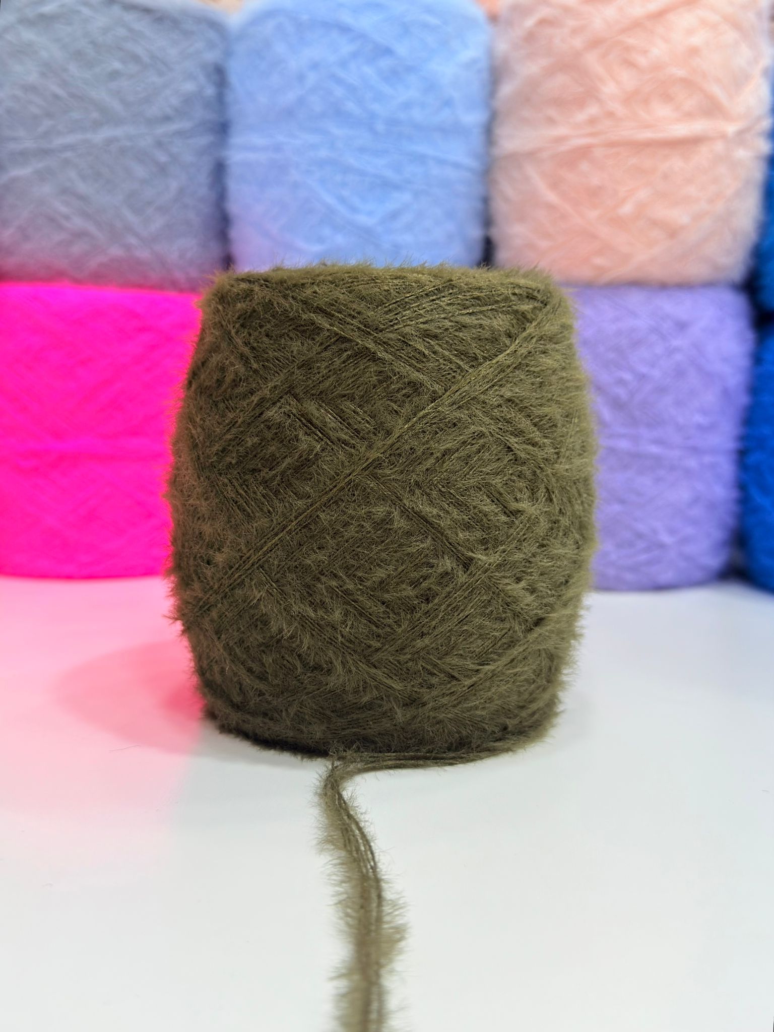 Tavşan Tüyü ip El Örgü ipi 200g Haki