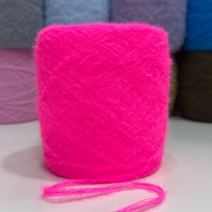Tavşan Tüyü ip El Örgü ipi  200g Neon Pembe