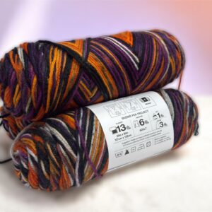 Alternative view of İhraç Fazlası Amerikan Sarım El Örgü İpi - Ebruli