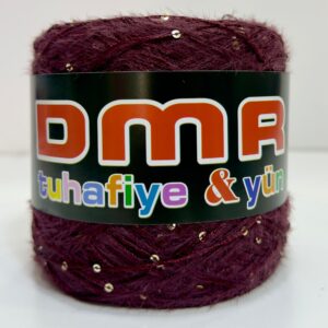 Tavşan Tüyü Pullu ip El Örgü ipi  200g Bordo