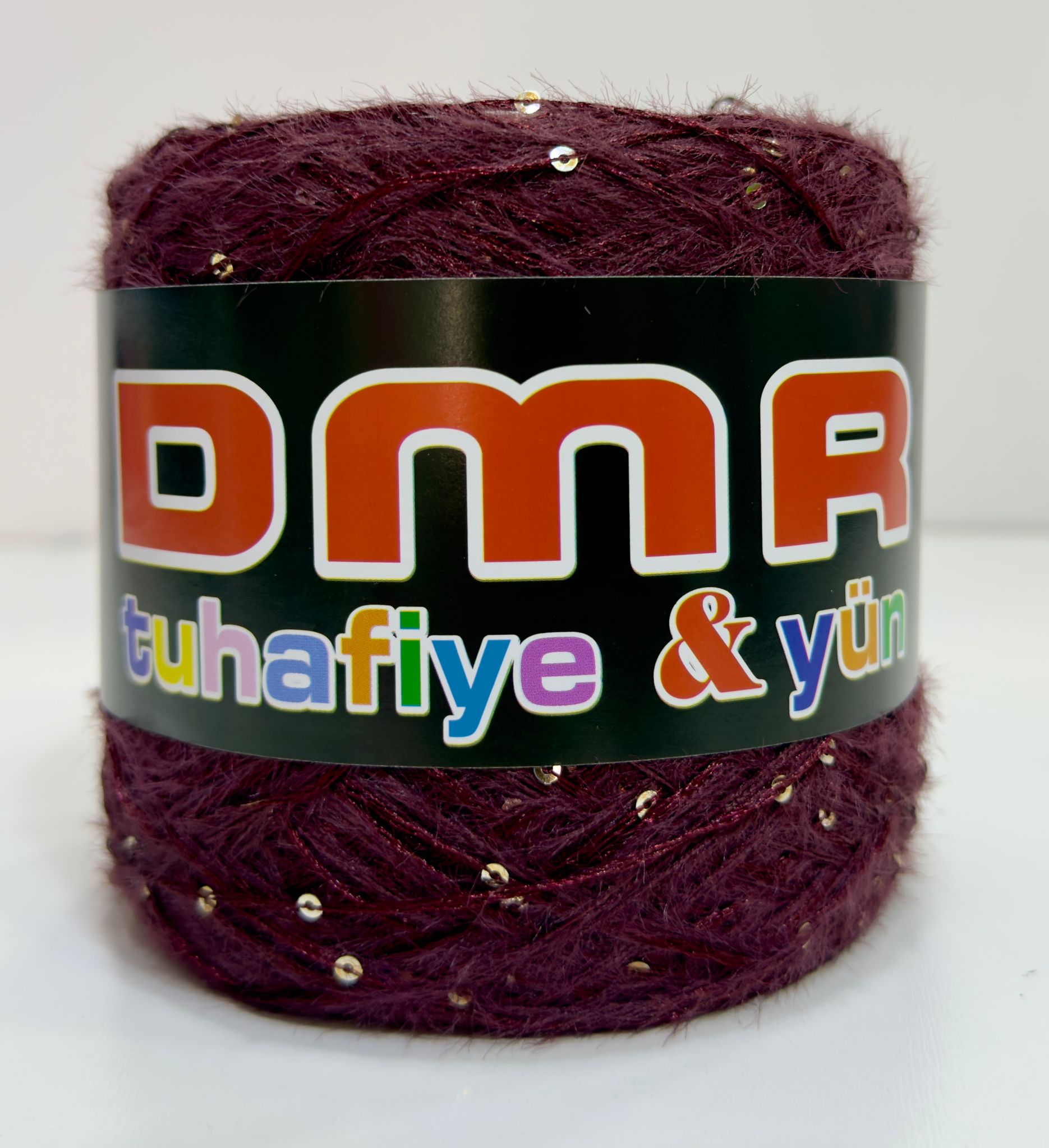 Tavşan Tüyü Pullu ip El Örgü ipi 200g Bordo