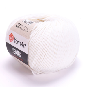 YarnArt Jeans  Cotton Örgü ipi 50g - Beyaz 01