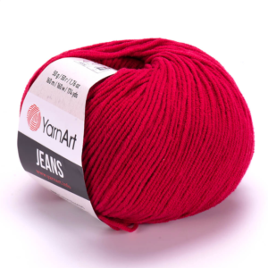 YarnArt Jeans  Cotton Örgü ipi 50g - Kırmızı 90
