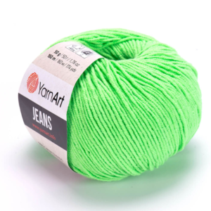 YarnArt Jeans  Cotton Örgü ipi 50g - Neon Yeşil 60
