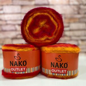 İhraç Fazlası Cha El Örgü İpi 450gr - Ebruli