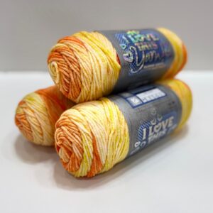 İhraç Fazlası Amerikan Sarım El Örgü İpi 400gr - Ebruli